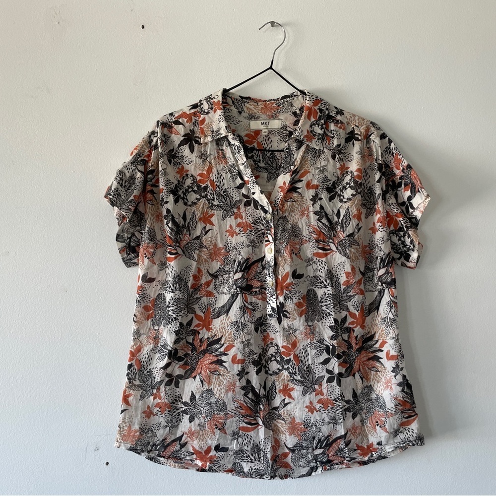 MKT Studio Short Sleeve Houmla Blouse Shirt Women’s 40